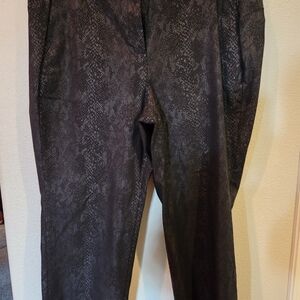 Lane Bryant Black Snake Print Pants Size 18